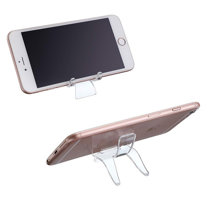 Hipiwe 10 Packs Acrylic Triangle Display Holder - Clear Plastic