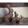Set of 3 ~ Primitive Chocolate Bunny Rabbit Resin Mold