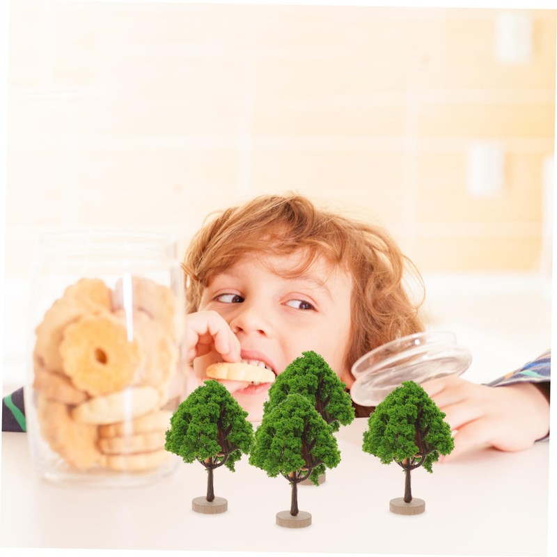 Ciieeo 4pcs Miniature Street Trees for Sand Table Simulation Tree
