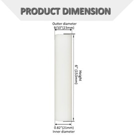 6 Inch Tall White Plastic Candle Covers Sleeves,Chandelier Socket Sleeves,Candelabra Base E12 Socket Covers Set of 6