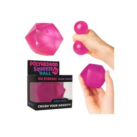 Hapros Polyhedron Diamond Sugar Ball Slow-Rise Stress Ball, Transluscent Cool Shape Gummy Sugar Balls Fidget Toys (Blue or Green - 1 Pack, 1, Count)