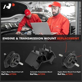 A-Premium Engine Motor Mount and Transmission Mount Kit Compatible with Lexus LS400 1995-2000 4.0L, Automatic Transmission, 3-PC Set, Replace# 1236150101, 1237146160