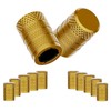 CKAuto Tire Valve Stem Caps, Yellow, 10 pcs/Pack, Anodized Aluminum