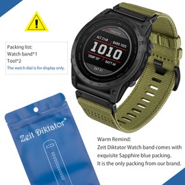 Zeit Diktator 22mm Quickfit Watch Bands Compatible with Garmin Fenix 8 47mm Fenix 7X Pro/6 Pro/5 plus/Instinct/Forerunner 965 955 945 935/Epix/Descent G1/Approach S70 S60 S62 Nylon Watchband For Men