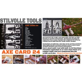Axe card 24 Credit card type with 24 functions Multi tool Case include Tools that can be used for emergency escape and disasters Stilvolle tools (Titanium Gray)