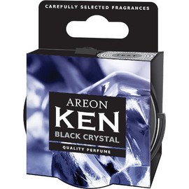 AREON Car Air Freshener Ken Black Crystal (can with Open/Close Vent System). One Piece. Enjoy Your Enviroment.