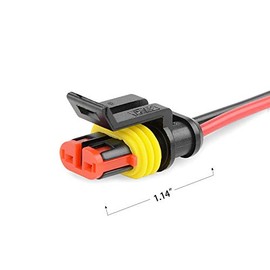 Nilight - 50020R, 2 Pines, 16AWG, Conector de Terminal, Serie de 1.5 mm, Paquete de 10.