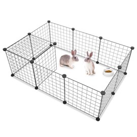 Small Animal Playpen,Pet Playpen, Small Animal Cage Indoor Portable Metal Wire Yard Fence for Small Animals, Guinea Pigs, Rabbits Kennel Crate Fence Tent