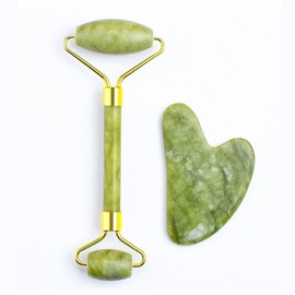 Worldon V-Line Face Gua Sha Roller Massager for Skin Elasticity & Home Care Face - Dual Roller 2ea