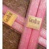 8 Inch Natural Beeswax Glitter Candles, Pink Blossom Color, Boxed