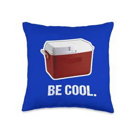 BBQ Be Cool Chill Good Vibes Beer Drinking Tailgate Party Throw Pillow