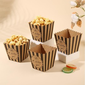 Engagement Popcorn Boxes Kraft Paper Popconr Boxes 50 Packs He Popped the Question and She Said Yes Snack Holder with Diamond Pattern for Wedding Bridal Shower Engaged Goody Snack