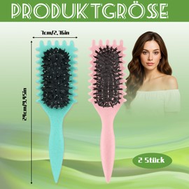 Curling Brush, Pack of 2 Curly Hair Brush for Curls and Volume, Hair Brush Curls for Dry and Wet Hair, Curl Comb for Sensitive Scalp and Travel