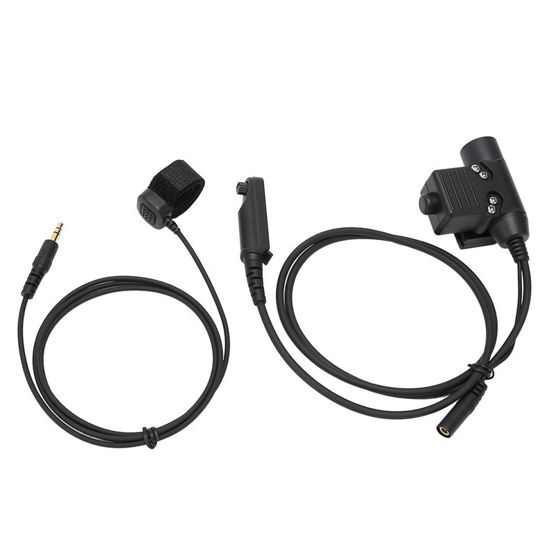 U94 PTT Adapter Cable Walkie Talkie Headset Adapter with Key