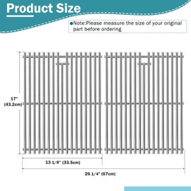 Grill Replacement Parts for Nexgrill 4 Burner 720-0830H, 720-0783E, 24" - 30" Grease Tray, Grill Grates, Burner Tube, Heat Plates and Igniters Kit for Home Depot Nexgrill 720-0830H Replacement Parts