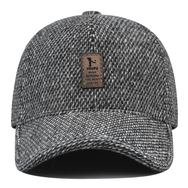 Clakllie Men's Winter Warm Woolen Peaked Baseball Cap Hat with