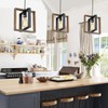CAFULAM Farmhouse Pendant Light Fixture, Black Pendant Lights for Kitchen