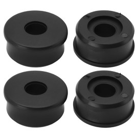 ECSiNG 4pcs 35mm to 1/2" Reducer Bushes Wheel Barow Wheel Spacers Replacement Reducer Bushes fit 35mm Wheelbarrows Plastic Black