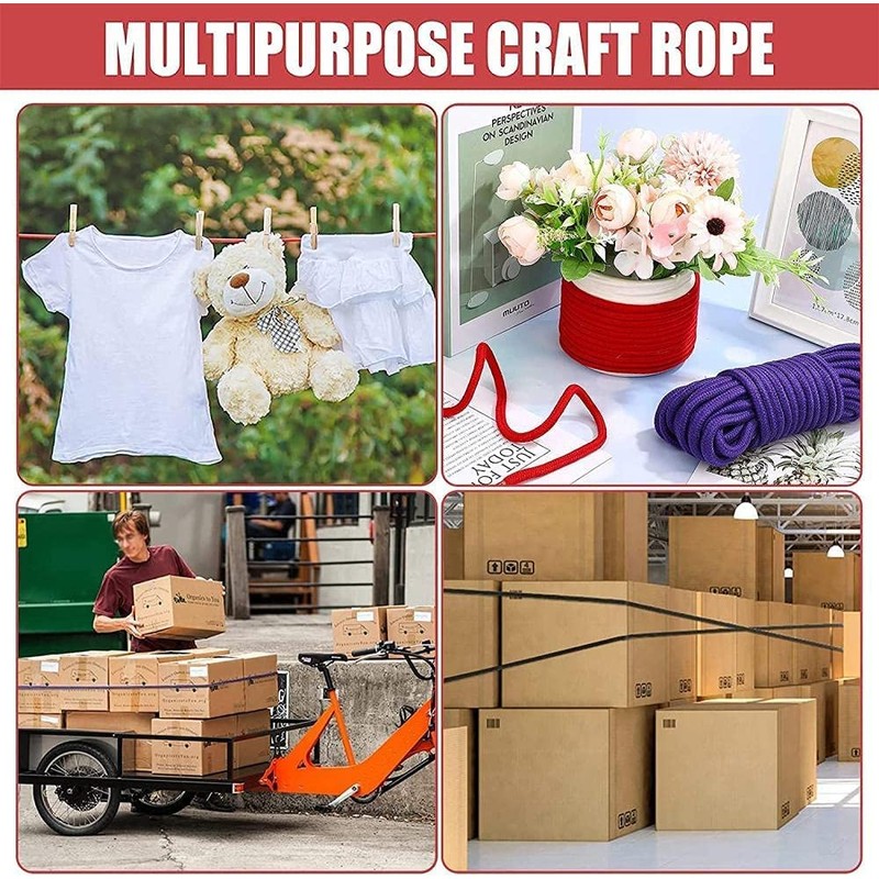 CRAFTCURL Soft Cotton Rope - Easy to DIY for Daily