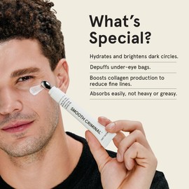 Under Eye Cream for Dark Circles and Puffiness | SMOOTH CRIMINAL Age Defying Niacinamide and Caffeine Eye Cream for Puffy Eye Bags Treatment for Men Anti Aging & Wrinkle Removal with Bakuchiol