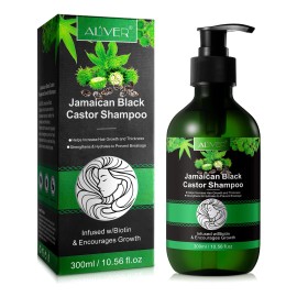 Shampoo Con Aceite De Recino Negro Jamaicano Con Biotina