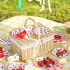 MaitianGuyou 80PCS Strawberry Party Tableware Set - 7 Inch Disposable