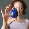 Satin Crystals Lapis Egg Royal Blue Afghan Lazuli 2.5-2.75 inch