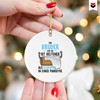 Brother Christmas Decoration Tree Pendant Ceramic Round Advent