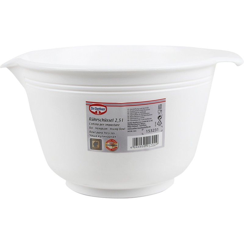 Dr. Oetker Rührschüssel, 2,5 L, Weiß