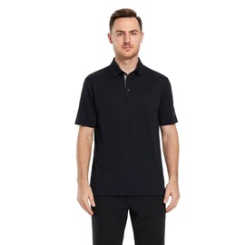 M MAELREG Mens Pique Polo Shirts Short Sleeve Performance Moisture Wicking Quick Dry Casual Golf Shirts for Men Black