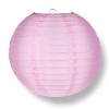 Quasimoon 4" Pink Round Nylon Lantern, Even Ribbing, Hanging Decoration