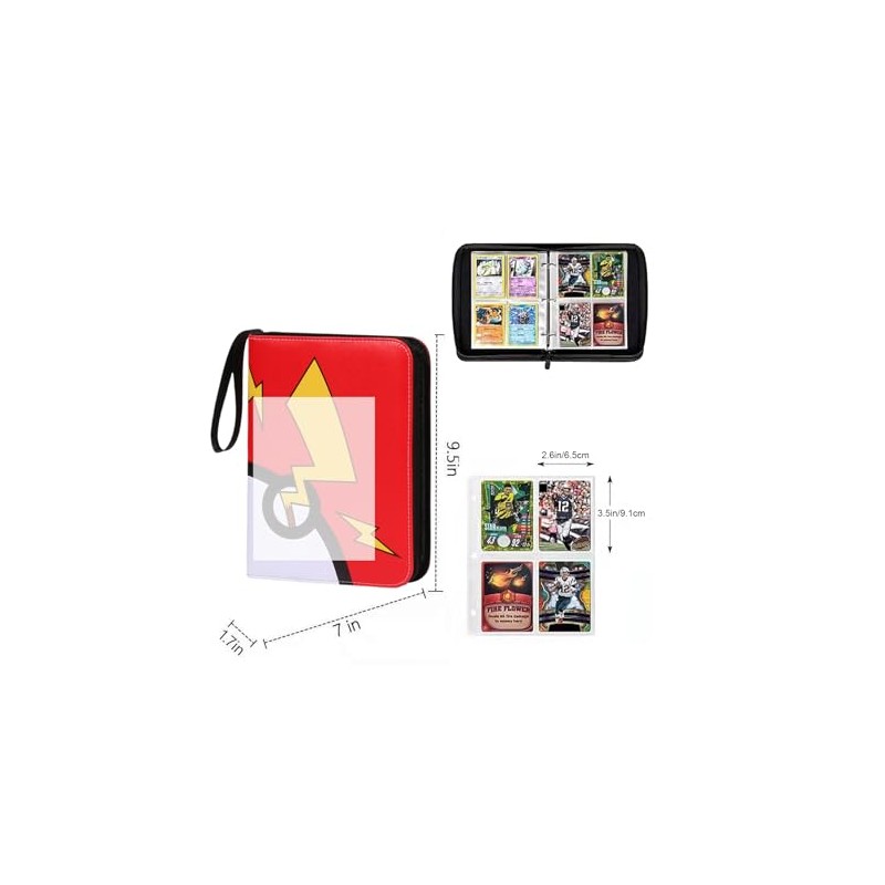 Trading Card Binder,400 Pockets Card Holder with 50 Removable Sleeves