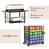 ikkle Rolling Craft Storage Cart with 36 Vinyl Roll Holders,