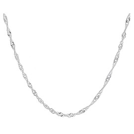 trendor Fine Singapore Chain 925 Silver Chain Women's 1.8 mm Necklace for Women 15705, Sterling Silver