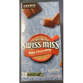 Swiss Miss Milk Chocolate Hot Cocoa K-Cups, 22 Count In Box Genuine KEURIG Pods