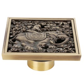 Floor Drain Antique Full Copper Shower Drain Kit for Kitchen Bathroom Toilet Hotel