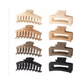 8 Piezas Pinzas para el Cabello Garra Grandes para Mujer, 4 Colores Acrílico Resistente con Resorte de Metal, Acabado Mate Antideslizante, para Cabell