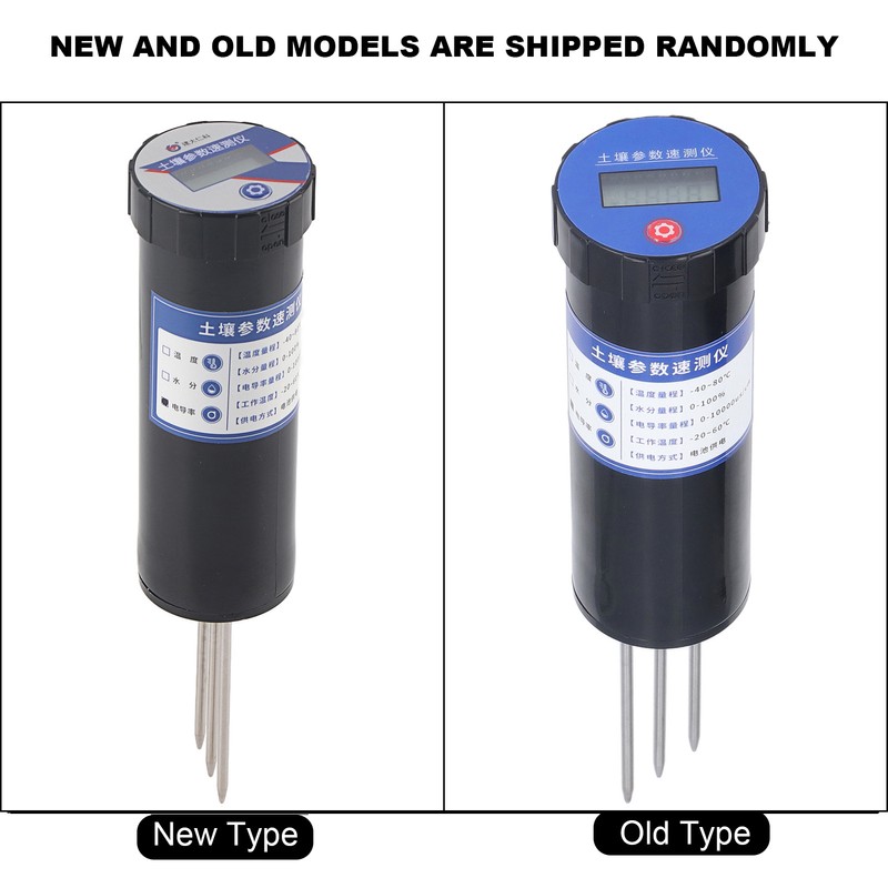Soil EC Tester Stainless Steel Corrosion Resistant Durable LCD Accurate