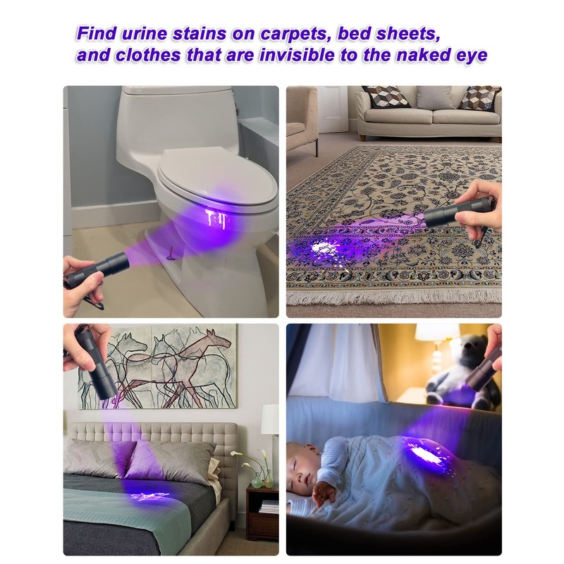 EvaStary UV Blacklight Torch 12 LED 395nm 1 Piece LED