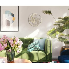 Fourth Level MFG 12" Yin Yang Koi Fish, Asian Wood Wall Art, Spiritual Home Decor, For Yoga/Meditation Room, Altar