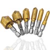 Treki 6 Pcs Countersink Drill Bit Set, 5 Flute 82