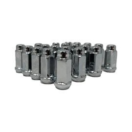 C8 Corvette Bulge Acorn Wheel Lug Nuts 19mm - 14 x 1.5-1.90 Long - Complete Set of 20 for 2020-2026 Corvettes (Chrome)