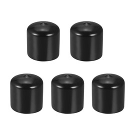 DMiotech Pack of 5 30 mm ID Black Screws Thread Protection Rubber End Caps Bolts Covers for Screws Bolts Furniture Pipes