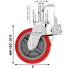BestEquip Scaffolding Wheels Set of 4, 8" - Scaffolding Casters