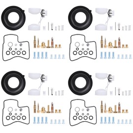 4 Pack Carburetor Repair Kit Compatible for 1982-1983 Honda V45 Magna 700 VF750S VF750F Diaphragm and Float, for 1984-1985 Honda VF700C Magna 700, VF700S Babre 700, VF700F Interceptor 700