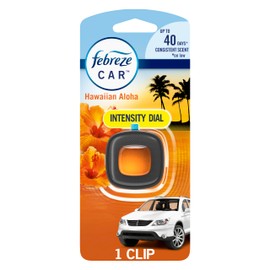 Febreze Car Odor-Fighting Air Freshener Vent Clip, Hawaiian Aloha, 1 count, .06 oz