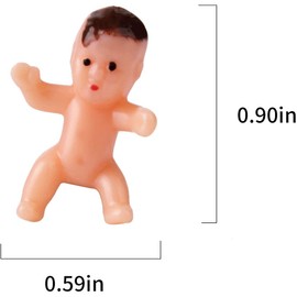 36pcs Mini Plastic Babies for Baby Shower, ice Cube Game, Party Decorations, Baby Toys（Latin Color）