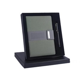 CMY Executive Classic Leather A5 Notebook with Pen Vintage Travel Notebook and Pen Journal Diary Business Daily Ideas Notepad Christmas Birthday Gift Set for Girls Women Mum Dad (GREEN)