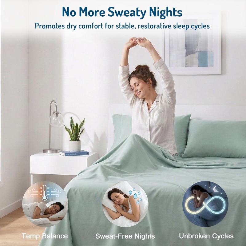 Degrees of Comfort Coolmax® Cooling Bed Sheets King Size for