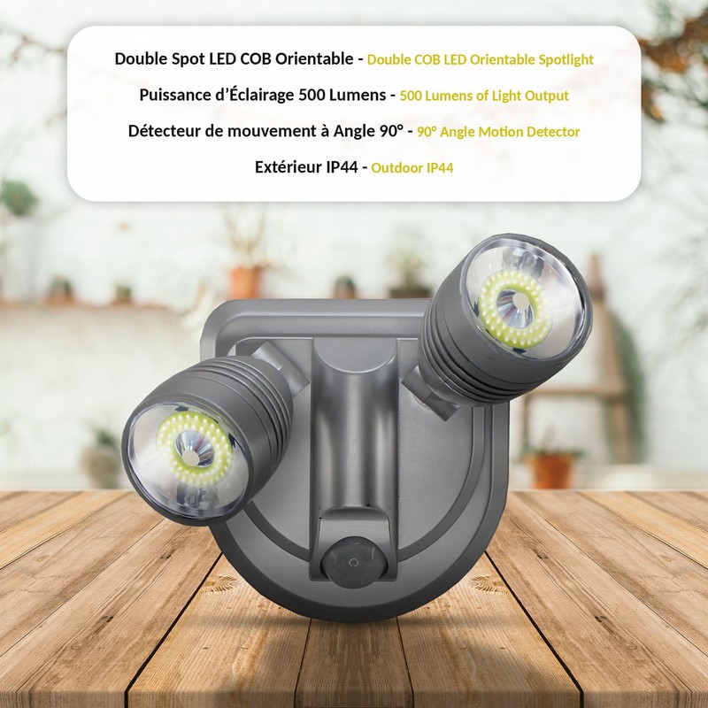 FISHTEC ® Double Spot 180° Adjustable Outdoor Light 500 Lumen